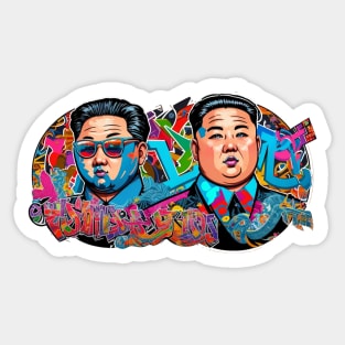 Kim Jong Un graffiti art Sticker